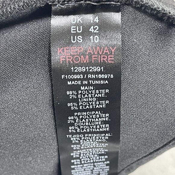 ASOS Tube Top Womens Size 10 Dressy Bandeau Crop Top Black - Picture 7 of 10